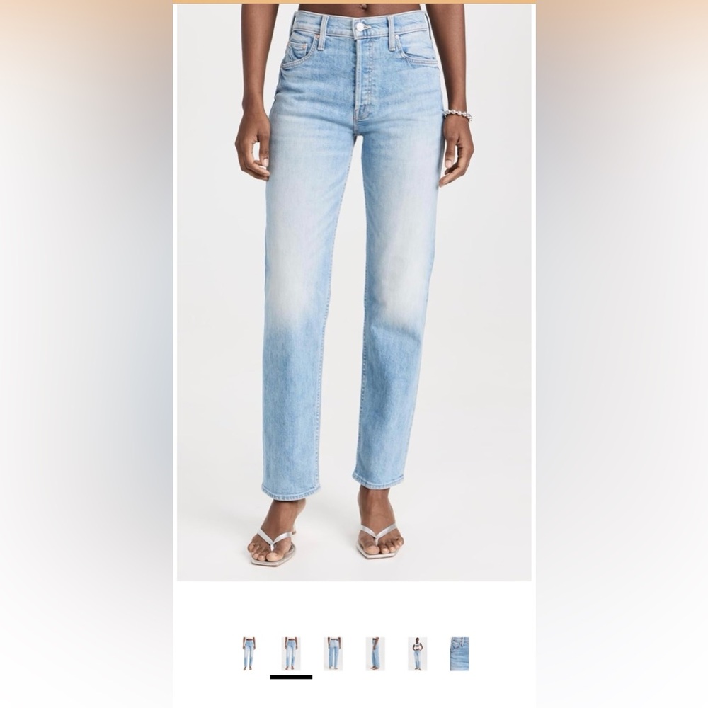 MOTHER Women's Straight Leg Jeans in Light Blue